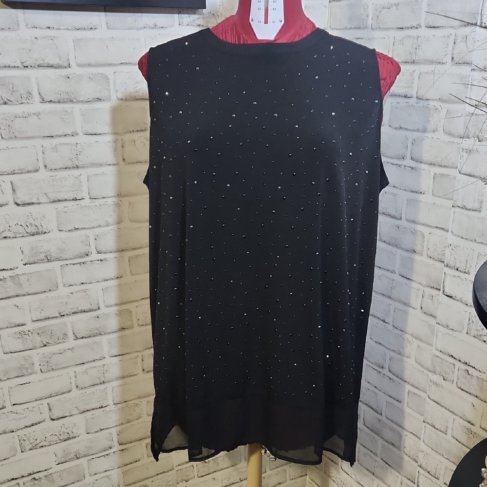 Worthington Black SZ 2X Dressy Tank - Picture 1 of 7